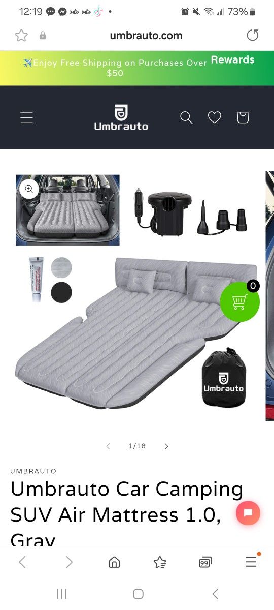 Suv Inflatable Air Matress 72 L x 53.9 W