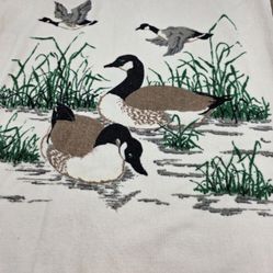 VTG R.A. Briggs Bath Towel & Washcloth 2-Piece 2321 Canadian Geese Mallard Duck