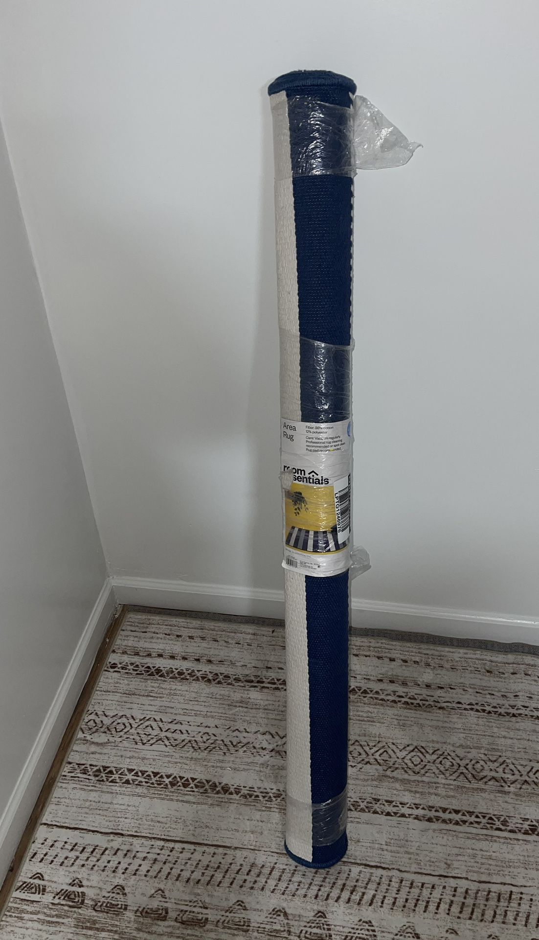 4'x5'6" Striped Area Rug Blue - Room Essentials™