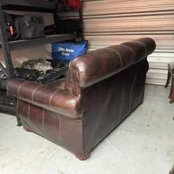 2 Seater Brown Leather Couch