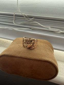 14kt Rosegold Aztec Ring