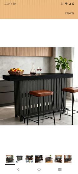 Black Bar Table Set