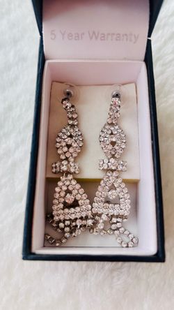Crystal tassel earrings