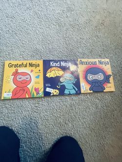 3 Pack Of Books Name Is Grateful Ninja Kind Ninja And Anxious Ninja 