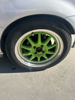 16” Rota gt3 good cond 4x100 civic $300 plus steelies