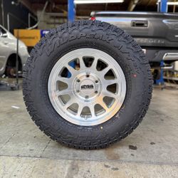 New Wheels & Tires Package Deal Method MR703 Machined 265|70R17 Falken Wildpeak AT4W Tires WE FINANC