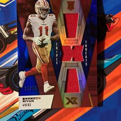 2020 49ers BRANDON AIYUK ROOKIE JERSEY TRIPLE THREATS SHORT PRINT 10/49 