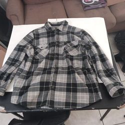 FREEDOM FOUNDRY Mens Fleece Flannel Chore Coat XXL Sherpa Lined Plaid Jacket