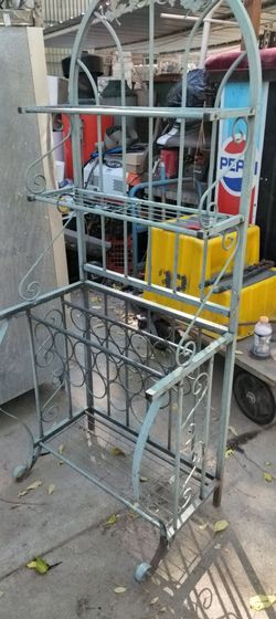 Metal rack and shelf