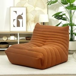 Modern Lazy Sofa Bean Bag Chair with Pillow, Soft Memory Foam Lounge Chair