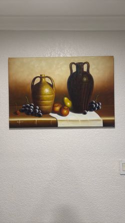 Oil Painting On Canvas By A. Warner