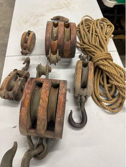 Old block and tackle pullys