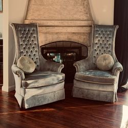 Blue Velvet Chairs