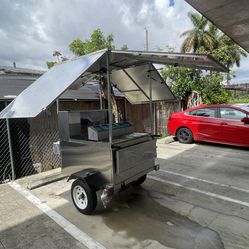 Hot Dog Cart / Food Cart Trailer – Stainless Steel – Ready to Work