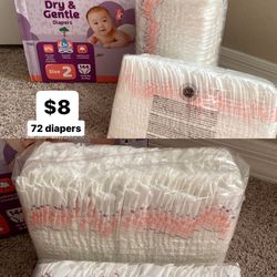72 Diapers Dry & Gentle 