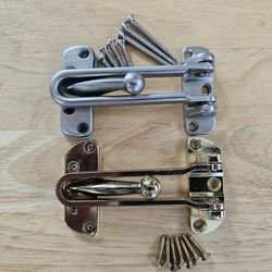3 Like New Security Door Lock Swing Bars