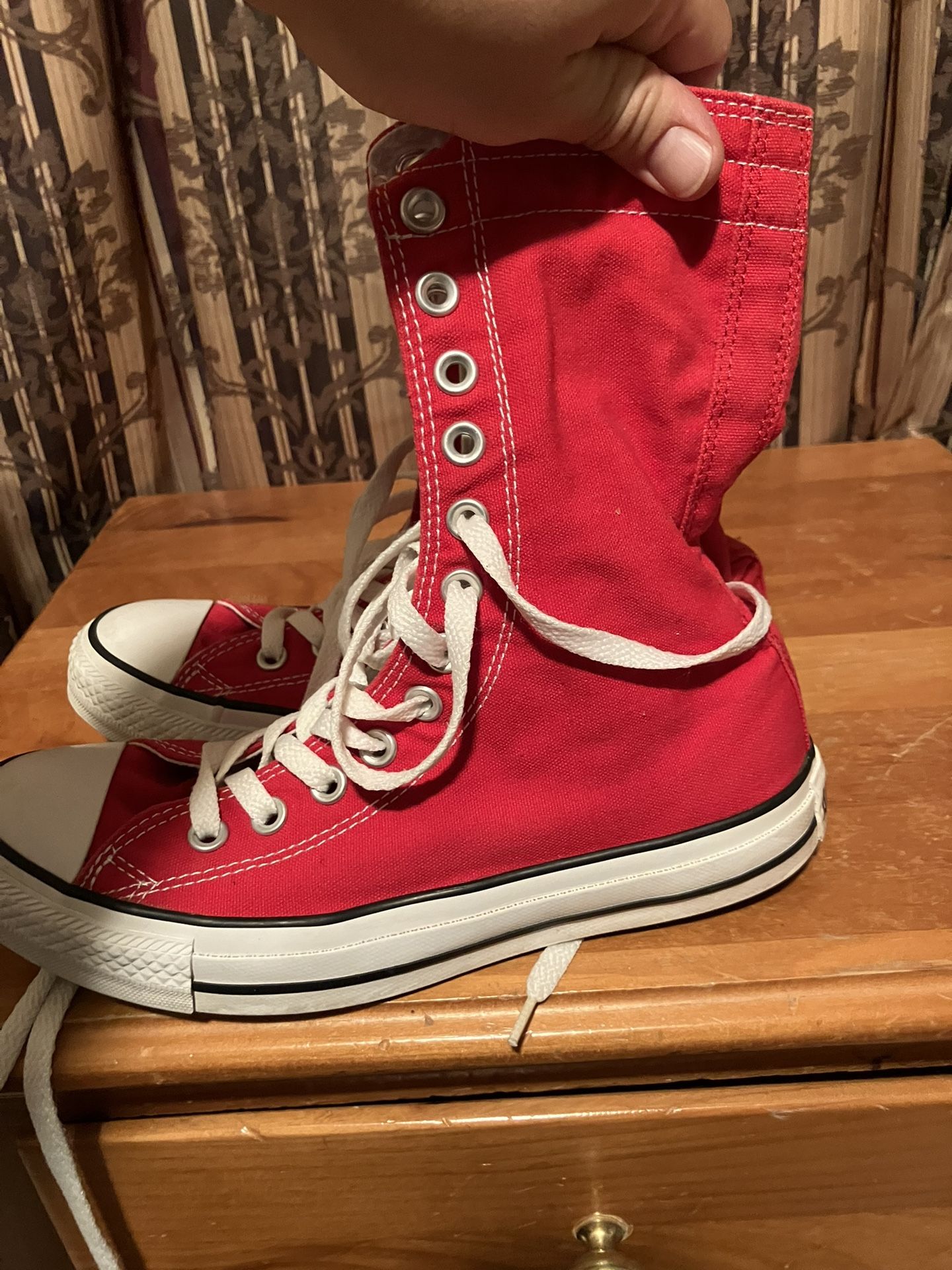 Converse Red Boots