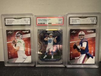 Justin Herbert And Josh Allen Rookie Cards, Mint, Chargers, Padres
