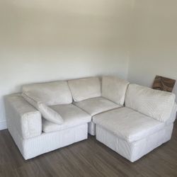 Corduroy Cloud sectional couch 