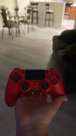 Red PS4 Controller - (WITH CHARGER)