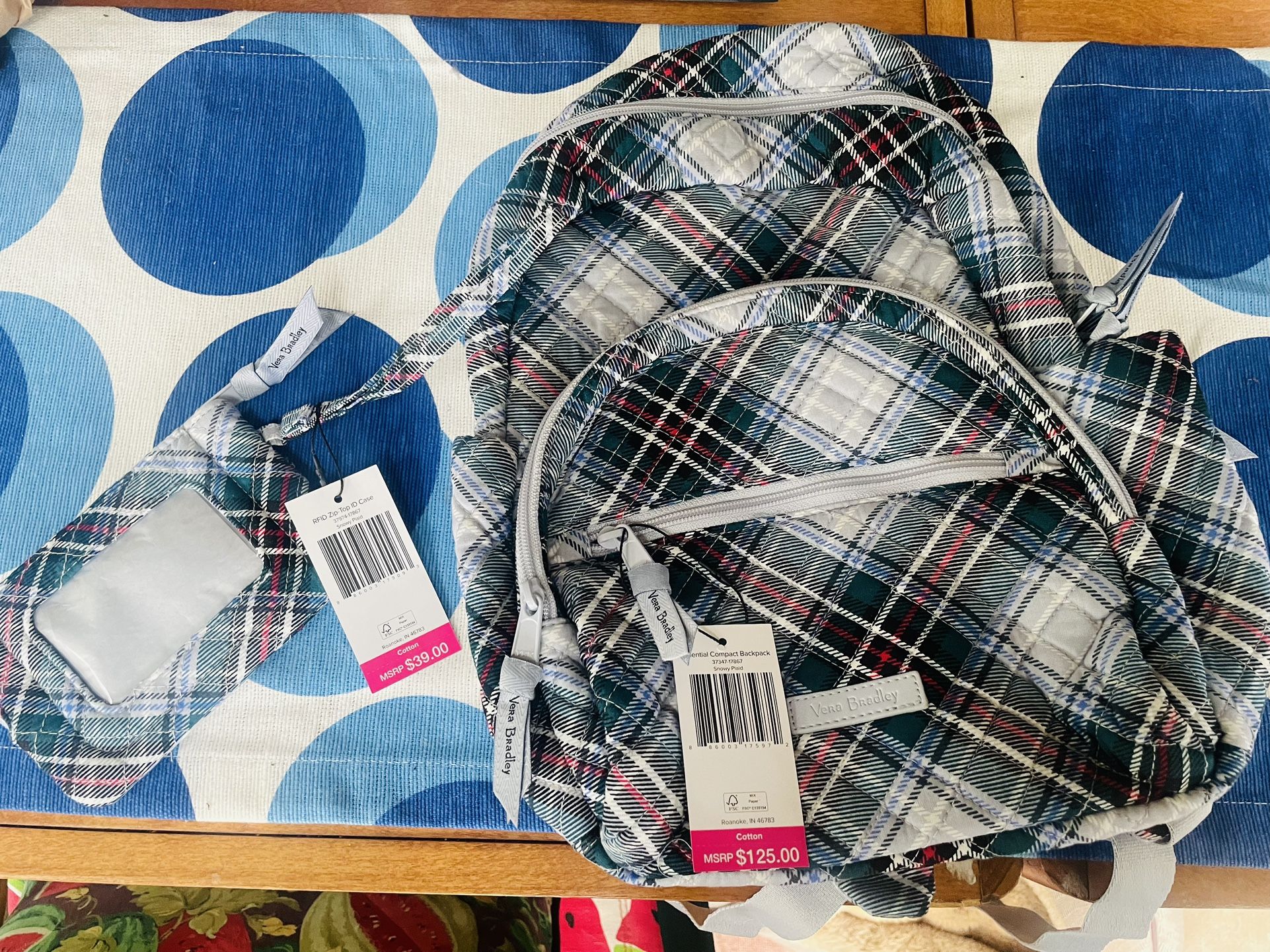 New VB Compact Backpack With Matching Wallet