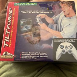 Pelican Tilt Force 2 Controller  PlayStation 1  PS1 Motion Sensing force feedback controller  New old stock sealed package