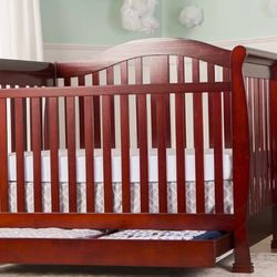 New Baby Crib 3 in 1 convertible Cherry Color 