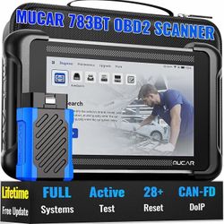 MUCAR 783BT Bidirectional Scan Tool OBD2 Scanner Diagnostic Code Reader, 28+ Reset, SAS BMS EPB TPMS ABS Oil Throttle Adaptation