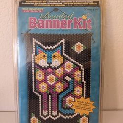 Beaded Banner Kit #5634 Crazy Cat