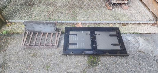 Fireplace Door and Metal Stand