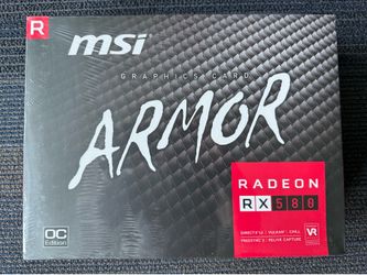 New MSI Radeon RX 580 ARMOR OC 8GB GDDR5 Graphics Card