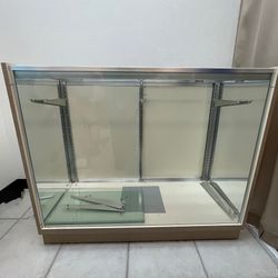 Glass Showcase display glass shelves included
