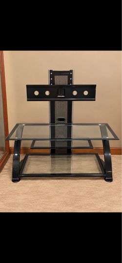 Black Glass TV Stand