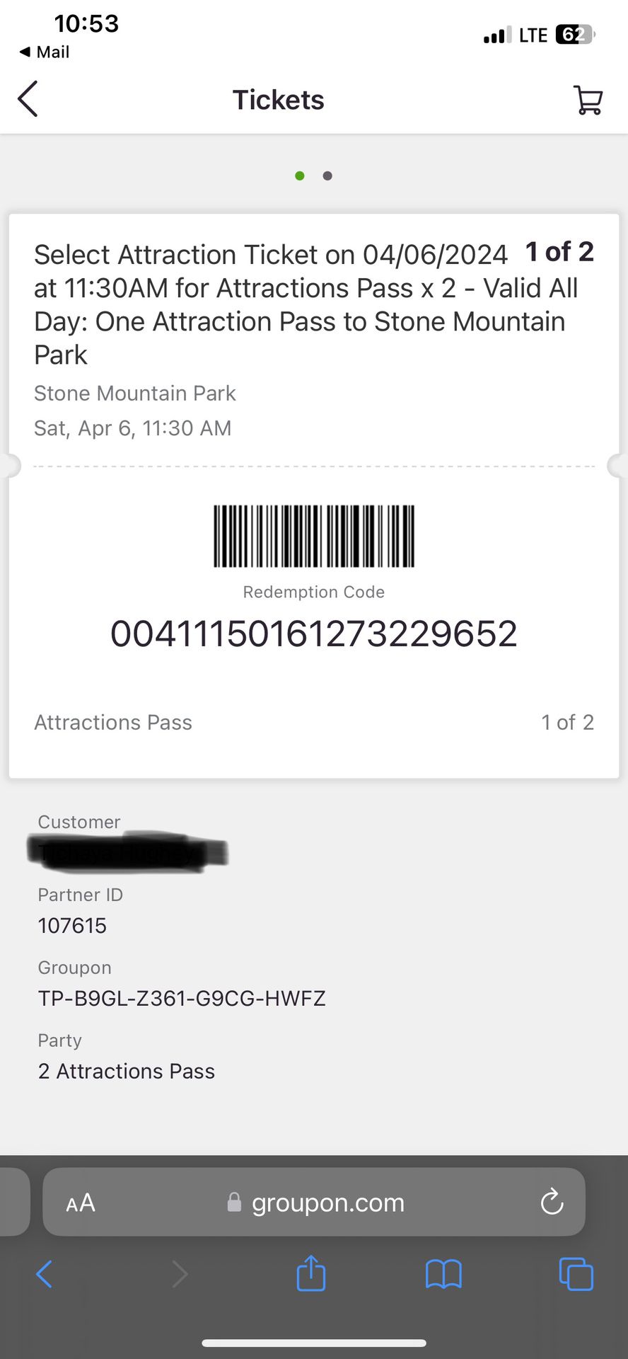 Stone Mountain Park Tickets