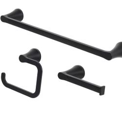 Candace Matte Black Metal Bath Accessory Set (contact info removed)