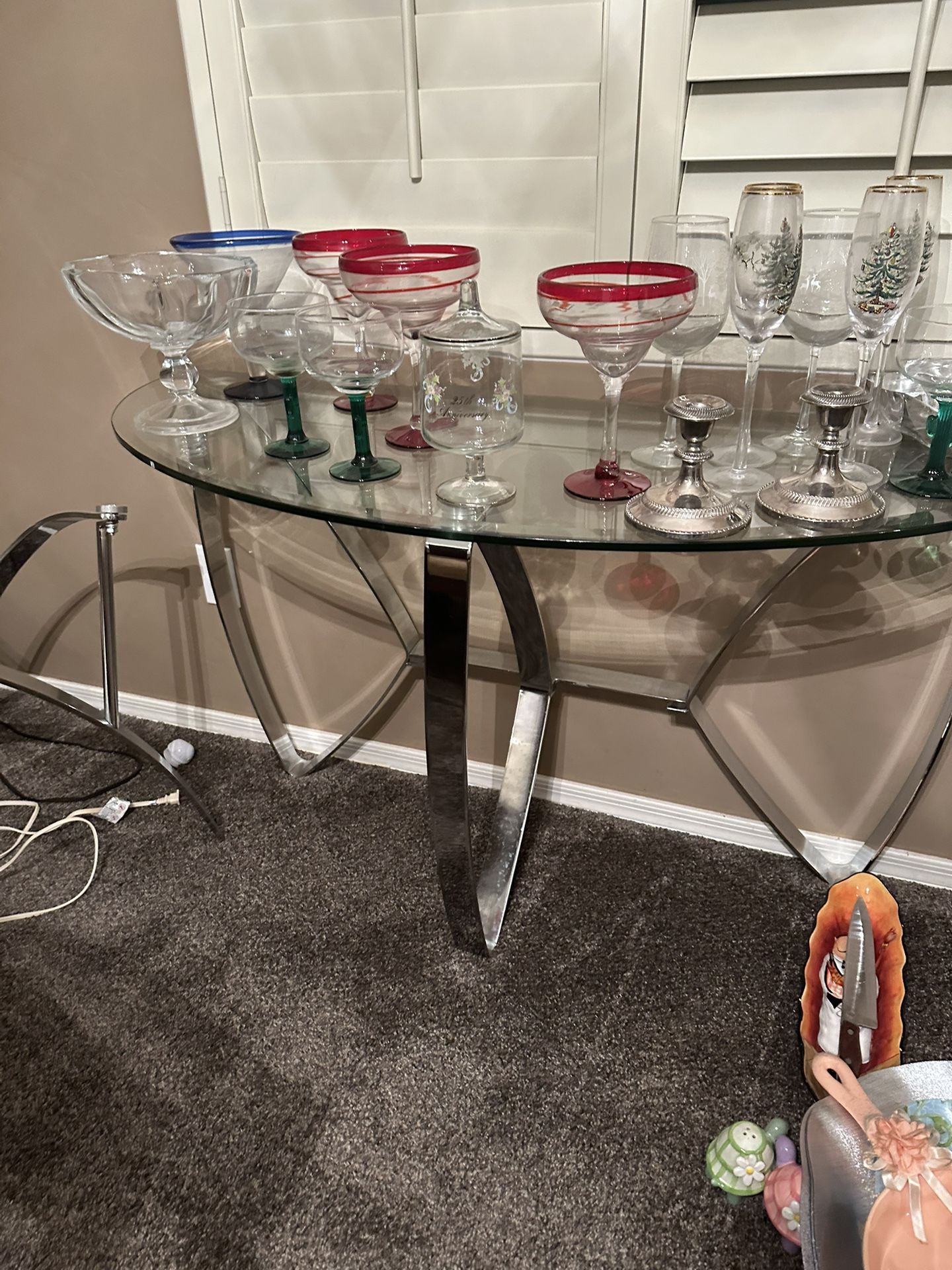 Glass Sofa Table And End Table