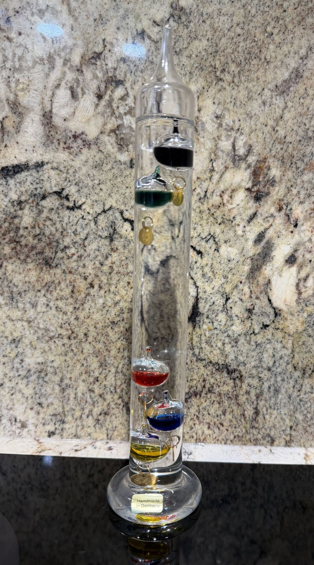11” Galileo Glass Thermometer 5 Floating Temperature Balls