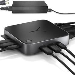 Brydge Stone CORE Powered Charging Docking Station  10 Ports, 100W PD, Dual Monitor Docking Station, 4K60Hz, 8K HDMI, SD 4.0, USB-A  USB-C, Ethernet  