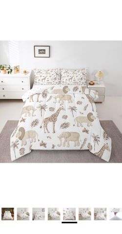 BRAND NEW Full Size Safari Comforter Set – 3 Piece Kids Bedding