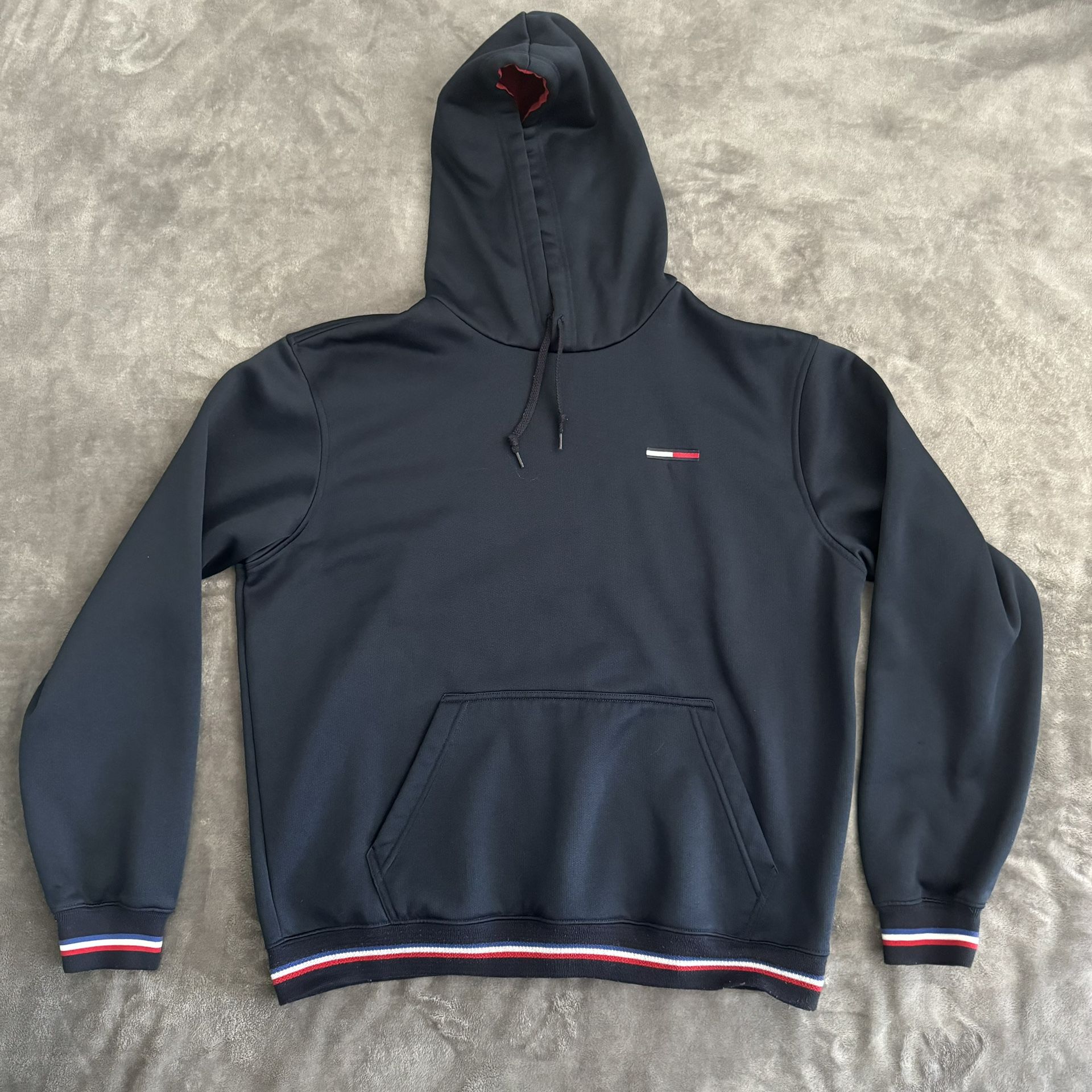 Tommy Hilfiger Hoodie Men’s M Embroidered Blue Sweater 2002 Tommy Jeans Medium