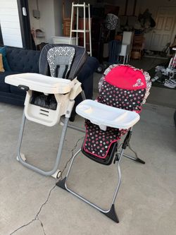 2 foldable baby Highchair $30 each