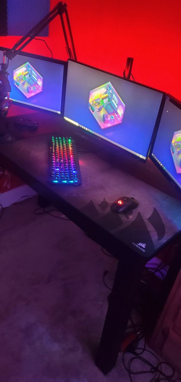 Triple Monitor Gaming PC Setup for Sale in Dunn, NC - OfferUp