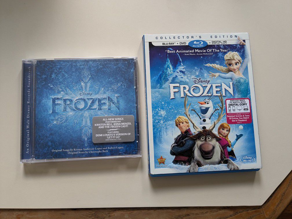 Frozen DVD, Blu-ray, and music disc