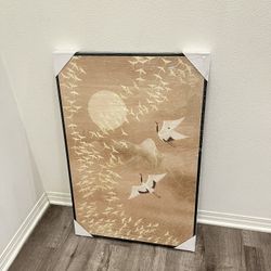 Watercolor Crane Birds Flying Nature Wilderness Illustrations Modern Art Decorative