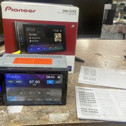 Pioneer DMH-241EX 6.2" Double-DIN Touchscreen Car Stereo - Black, Bluetooth