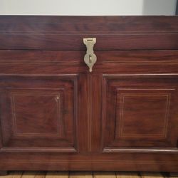 Antique Rosewood and Brass Chest 30x16x21