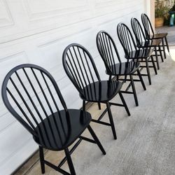 Black Dining Chairs (6)