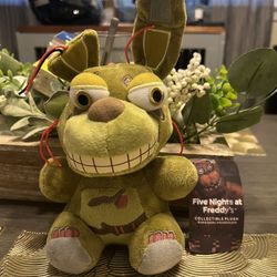 *Collector* Five Nights At Freddy's FNAF Plush Nightmare Springtrap Funko 2016 Release  *New With Tag* 