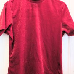 Girls Jrs. Bright Red Velour Size Small By North West Blue, Shirt Sleeve Pullover Shirt. Top is 96% Polyester, 4% Spandex. East or West