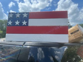 Rustic wood USA Flag Decoration